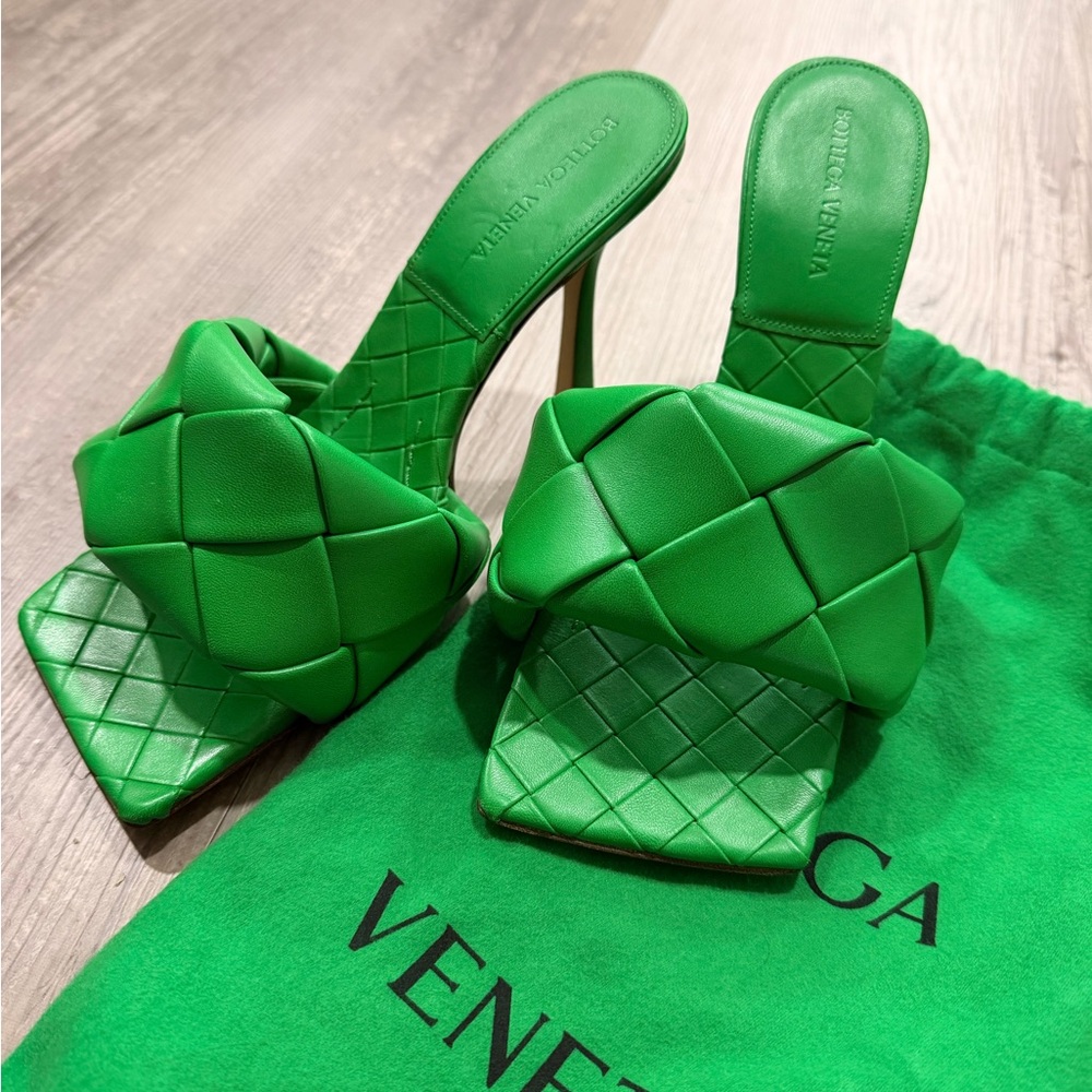 Bottega Veneta original Green leather heels size 38 - Picture 5 of 5